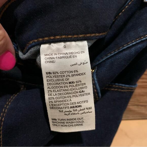 Chico's Denim Skinny Leg Jeggings Dark Wash Size 0 [U.S. Size 4] Classic Grandma - Picture 12 of 14